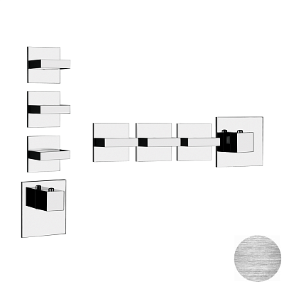 Смеситель Gessi Rettangolo Wellness 43216-707 шлифованный черный металл фото 1