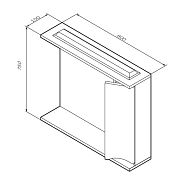 M80MPR0801WG Like, зеркало, частично-зеркальный шкаф, 80 см, с подсветкой, правый, белый, глянец, шт