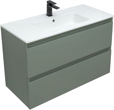 Тумба под раковину Allen Brau Eclipse 100 1.E1003.CGM олива матовый фото 10