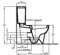 Чаша унитаза напольная Jacob Delafon Ove 19974W-00