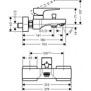 Смеситель для ванны с душем Hansgrohe Metropol 32540140