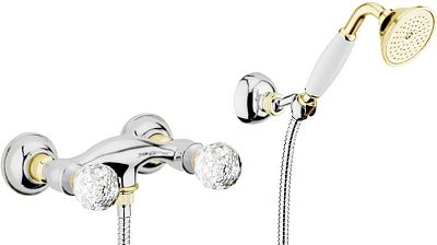 Смеситель для душа Webert Karenina КА760101 Хром/золото/кристаллы Swarovski фото 1