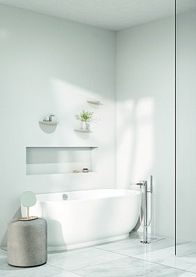 KLUDI ZENTA SL Однорычажный смеситель для ванны и душа DN 15, для отдельно стоящих ванн, арт. 485900565 фото 2