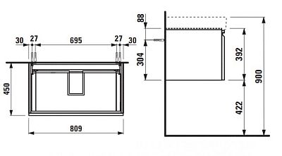 Тумба под раковину LAUFEN PRO S 4.8350.2.096.463.1 фото 3