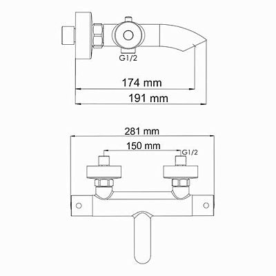 Berkel 4811 Thermo Термостатический смеситель для ванны фото 5
