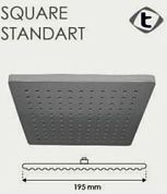Верхний душ Teorema Square Standart 250 IHO56CRSC