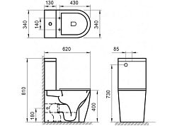 Унитаз напольный BelBagno Sfera-ТR BB2128CPR