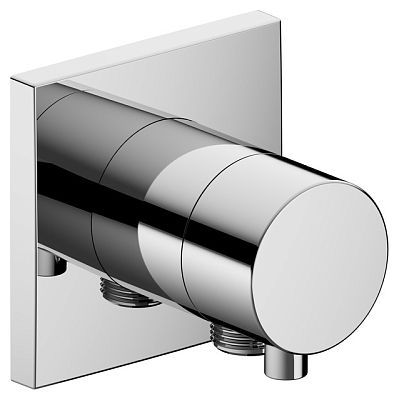 Встраиваемый запорный вентиль с выводом для шланга KEUCO IXMO 59541 011102 с рукояткой IXMO Comfort, с квадратной розеткой, хром фото 1