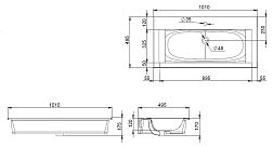 M70AWCC1002WG Spirit V2.0, Раковина мебельная, керамическая, 100 см, встроенная, цвет: белый, глянец