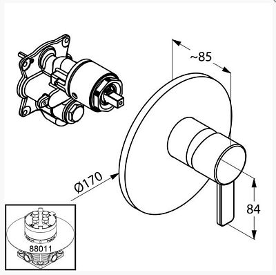 KLUDI ZENTA Встраиваемый смеситель для душа, арт. 386550575 фото 2
