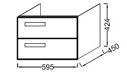 Тумба под раковину Jacob Delafon Rythmik EB1301-G1C