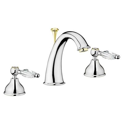 Смеситель для раковины Webert Alexandra AL750101 Хром/золото/кристаллы Swarovski фото 1