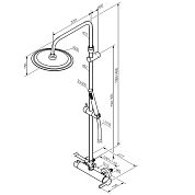 936710300 Scandinavian Pure душевая система с душевым смесителем, чёрный, шт