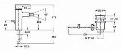 Смеситель для биде Jacob Delafon Strayt E98338-CP