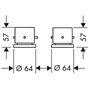Термостат на край ванны Hansgrohe Axor Starck 10480000