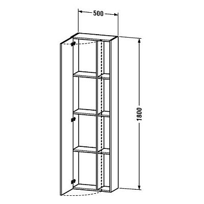 Шкаф Duravit DuraStyle DS1248R5353 каштан темный фото 2
