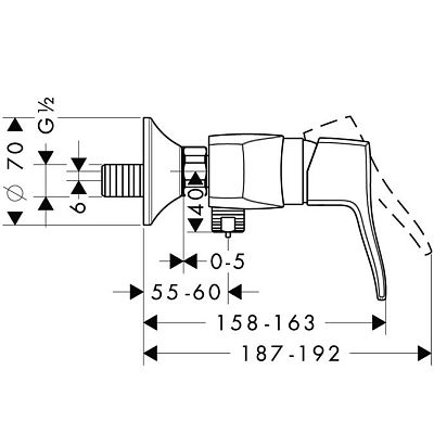 Смеситель Hansgrohe Metris classic 31672000 фото 2