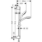 Душевой гарнитур Hansgrohe Croma Select E Multi 26590400