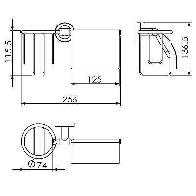 Бумагодержатель с крышкой+освеж. воздуха (11041Р) фото 2