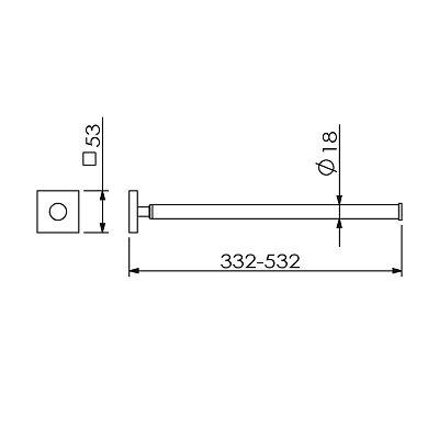 Полотенцедержатель телескоп. 33-53 см (11809A) фото 1