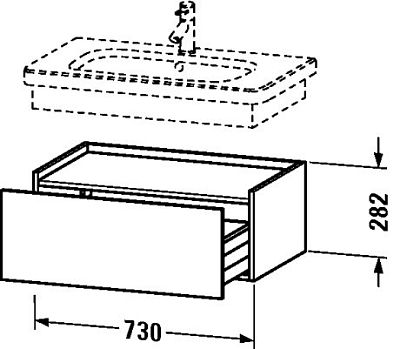 Тумба подвесная Duravit DuraStyle DS628107373 тичинская вишня фото 2