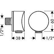 Шланговое подключение Hansgrohe Fixfit S 27456000