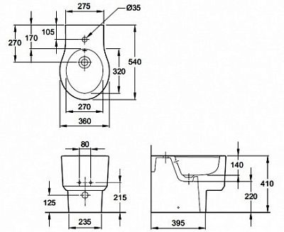 Биде напольное Jacob Delafon Viragio E4775-00 фото 2