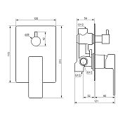 537100300 Gala встраиваемый смеситель для ванны - душа, чёрный