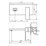 530260000 Gala  встраиваемый смеситель для умывальника, хром