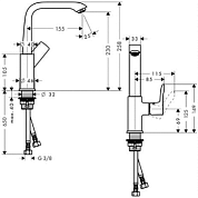 Смеситель Hansgrohe Metris 31187000