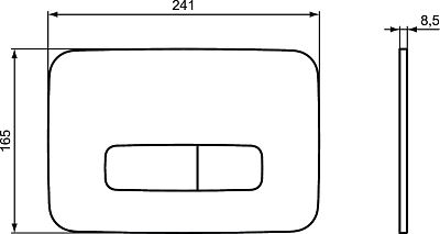 Механическая кнопка двойного смыва OLEAS™ M3  White (Белый) фото 3