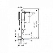 Смеситель для ванны Hansgrohe Metropol 32532990