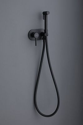 Смеситель с гигиеническим душем Allen Brau Priority 5.31005-31 (с внутренней частью) черный матовый фото 5