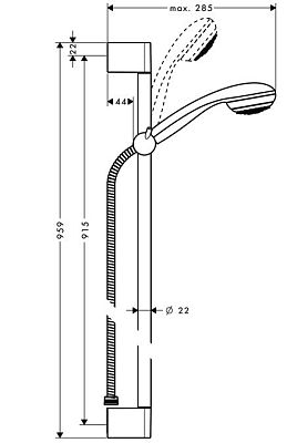 Душевой гарнитур Hansgrohe Crometta 85 Unica 27729000 фото 2