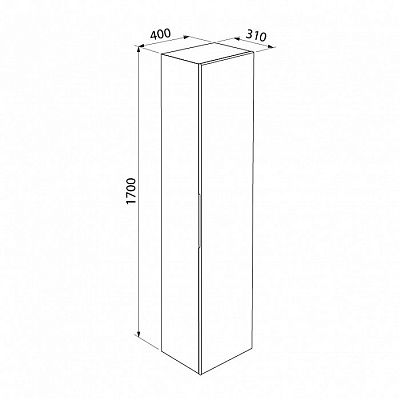 Шкаф-пенал IDDIS Mirro 40 подвесной белый (MIR4000i97) фото 2