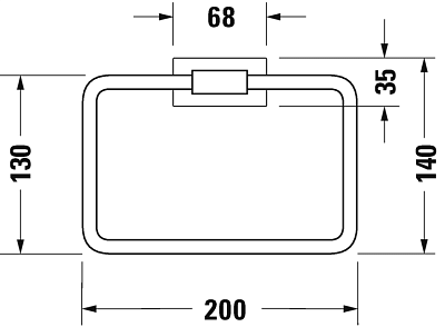 Кольцо для полотенца Duravit Karree 0099611000 хром фото 4