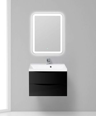 Тумба под раковину BelBagno Marino MARINO-700-2C-SO-NL-P Nero Lucido фото 1