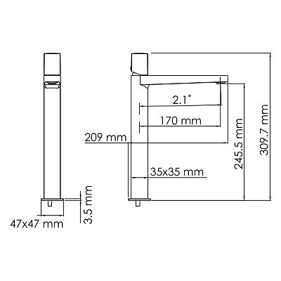 Naab 8603H Смеситель для  умывальника фото 11