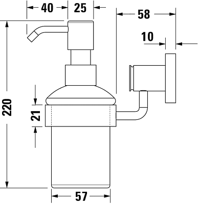 Дозатор Duravit D-Code 0099161000 хром фото 4