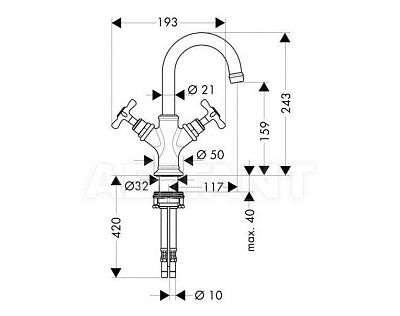 Смеситель Hansgrohe Axor Montreux 16505000 фото 2
