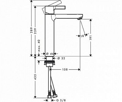 Смеситель для раковины Hansgrohe Metris S 31026000 Хром фото 3