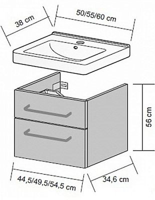 Тумба под умывальник Dreja GO 20678 фото 2