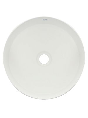 AQM5012 Раковина накладная круглая, цвет Белый матовый. 355x355x120 фото 3