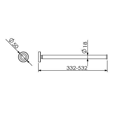 Полотенцедержатель телескоп. 33-53 см (11009A) фото 2