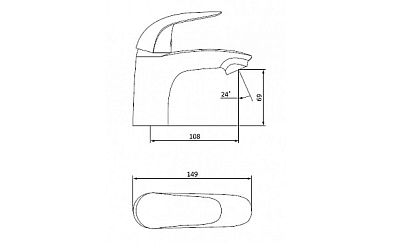 310210000 Palace Bit, смеситель для умывальника без дк фото 4