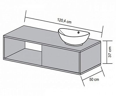 Тумба под умывальник Dreja STORM 72608 фото 2