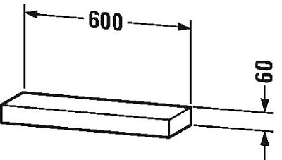 Полка Duravit Starck furniture S1942704040 черный глянцевый фото 2
