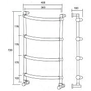 Полотенцесушитель Margaroli Luna 432 CRN