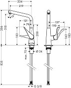 Смеситель Hansgrohe Metris 14822000