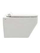 AQM2009 Унитаз подвесной с сиденьем SoftClose, технология смыва Rimless, скрытый крепеж. 525х360х370